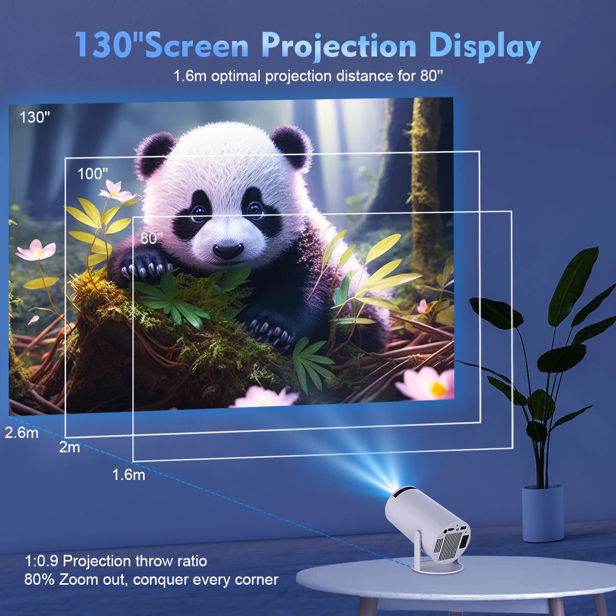 Magcubic Android 11 Projector WiFi 6 Home Theater Portable