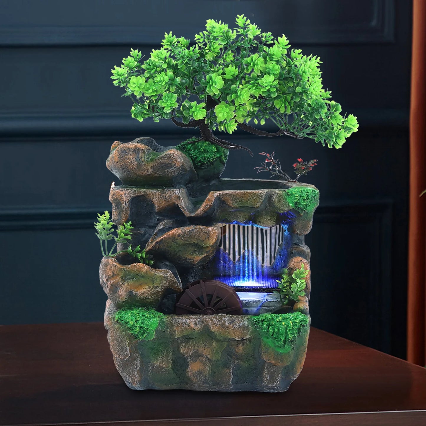 Hign-concerned Indoor Desktop Water Fountain With LED Lights