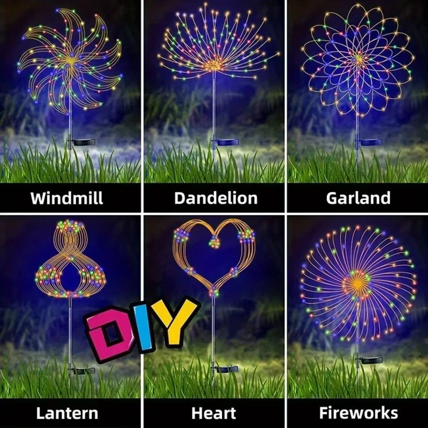 Solar LED Fireworks Fairy Tale Lights Indoor Wedding Decor