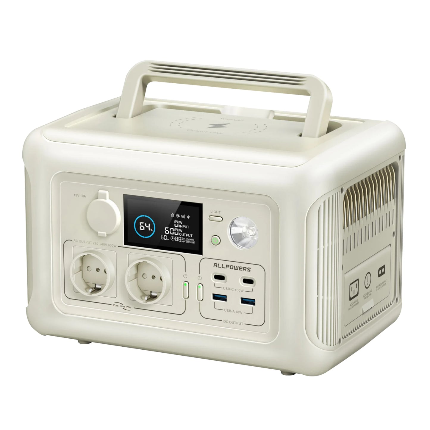 ALLPOWERS R600 Portable Power Station 299Wh LiFePO4 600W AC Output