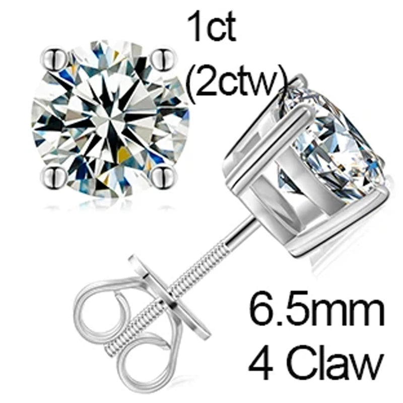 Iceoutbox Moissanite Square Stud Earrings 925 Sterling Silver