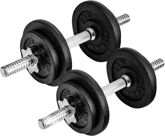 NONE Old School Adjustable Dumbbell Set With Weight Plates