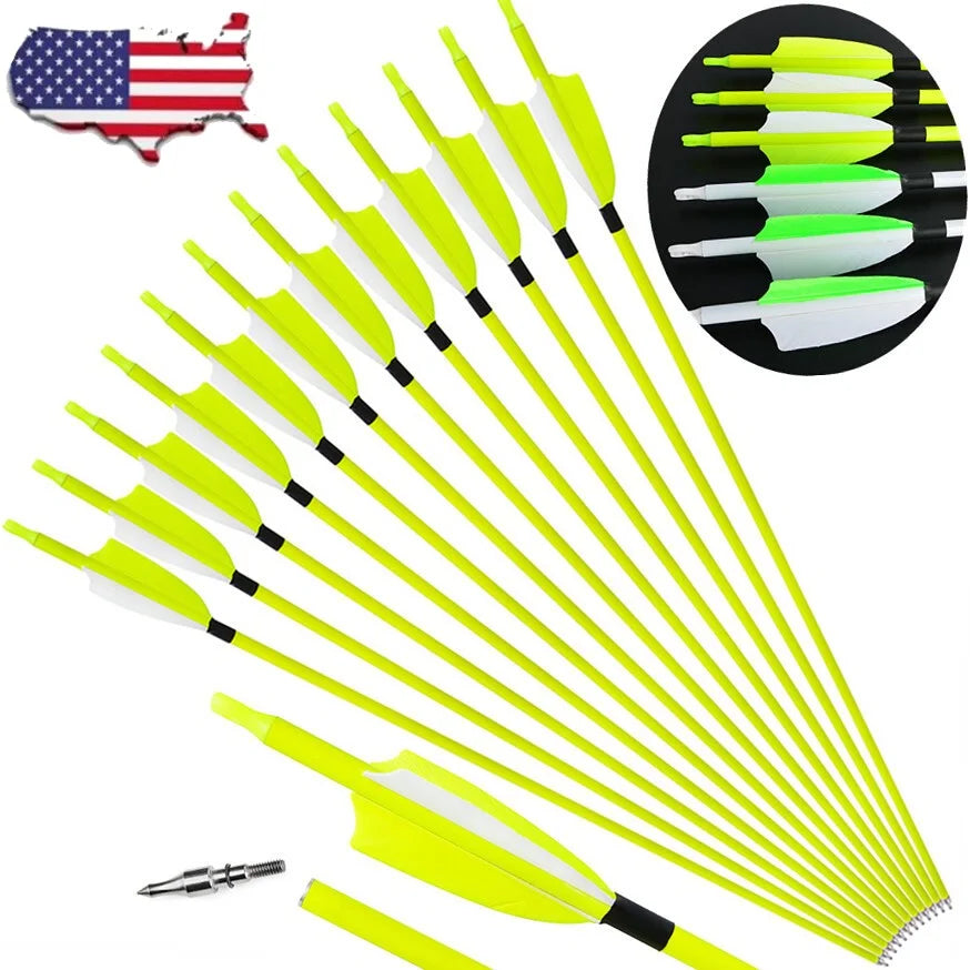 Surwolf Mixed Carbon Arrows Turkey Feathers SP500 12pcs