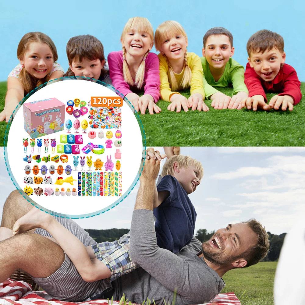 120Pcs Pre Filled Easter Eggs With Assorted Toys Fillers