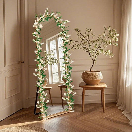 CN Zhejiang Cherry Blossom Silk Garland 2 Pcs Hanging Vines