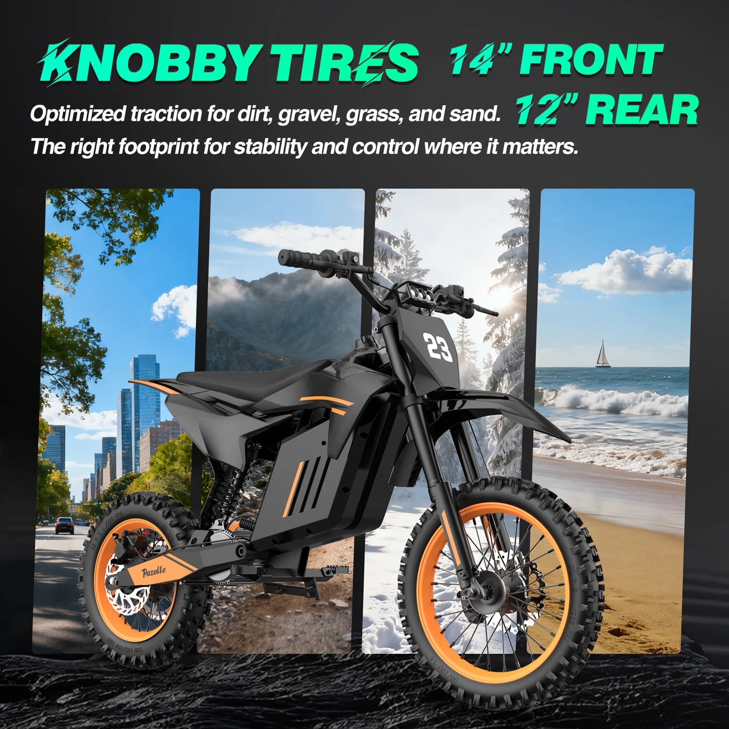 Pazolle X1 Electric Dirt Bike 3000W 35MPH All Terrain