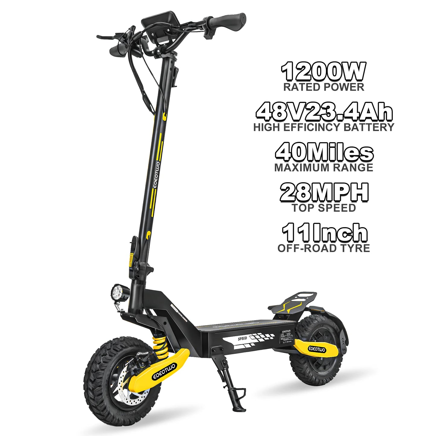 EOEOTWO GT06 Offroad Electric Scooter 1200W Dual Suspension 30MPH