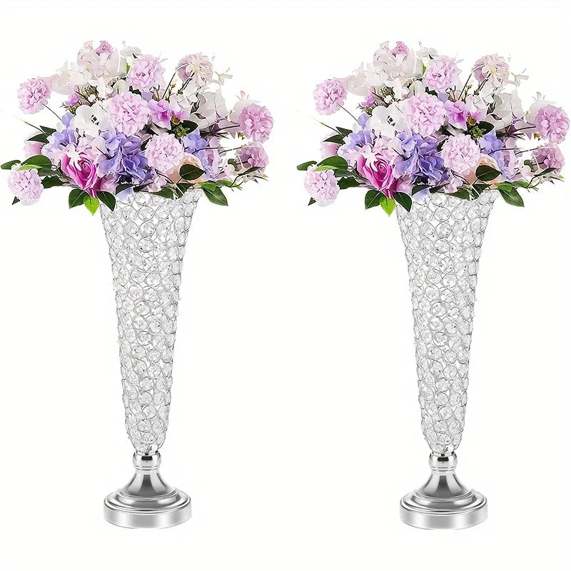 Function Two Vases Centerpiece Set For Dining Table Decor