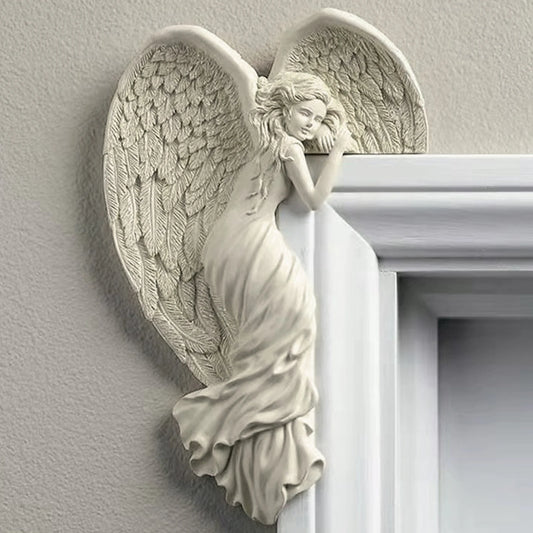 Shunmaii Resin Angel Wings Sculpture Door Frame Ornament