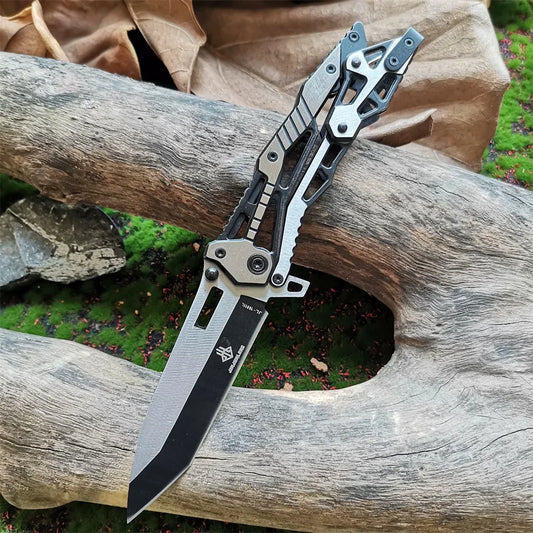 Doom Blade Skeleton Mechanical Folding Knife With Stainless Steel Blade