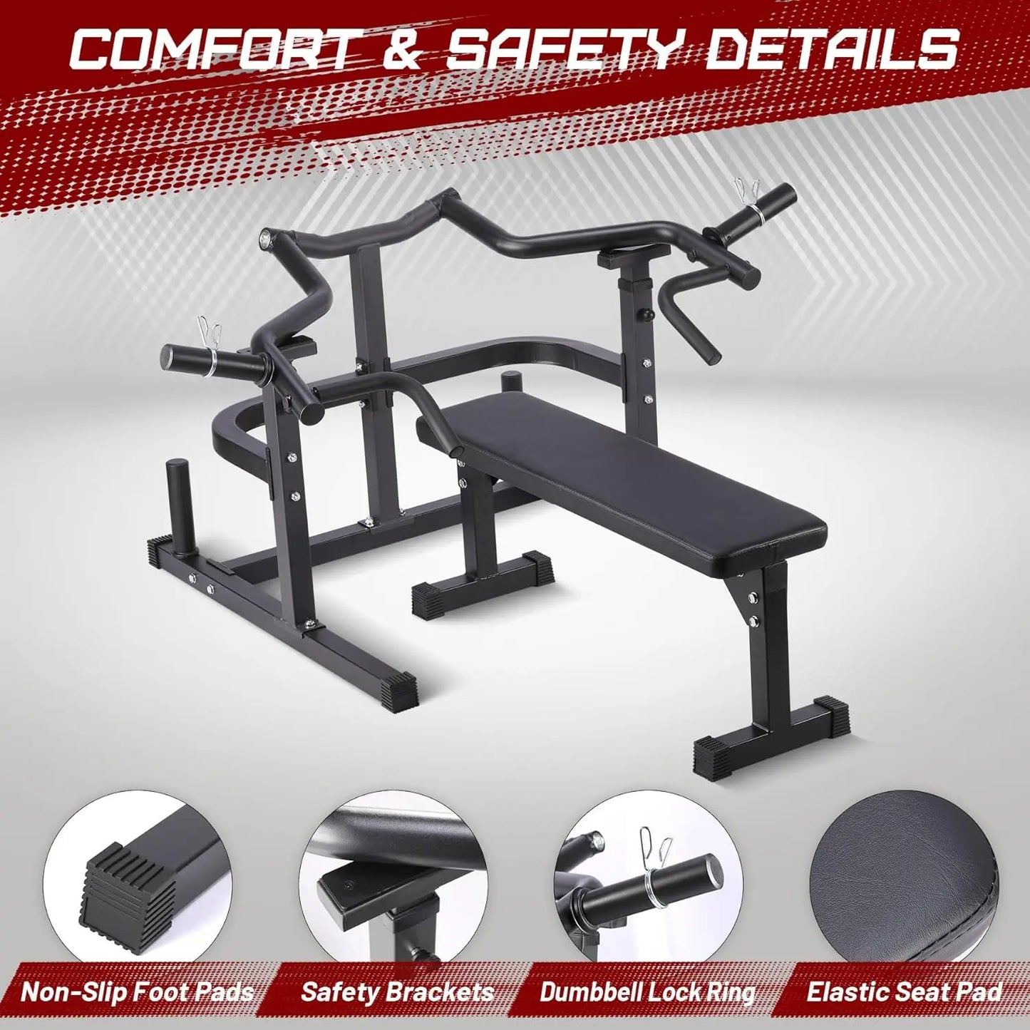 Chest Press Machine With Independent Converging Arms 1050 LBS Capacity
