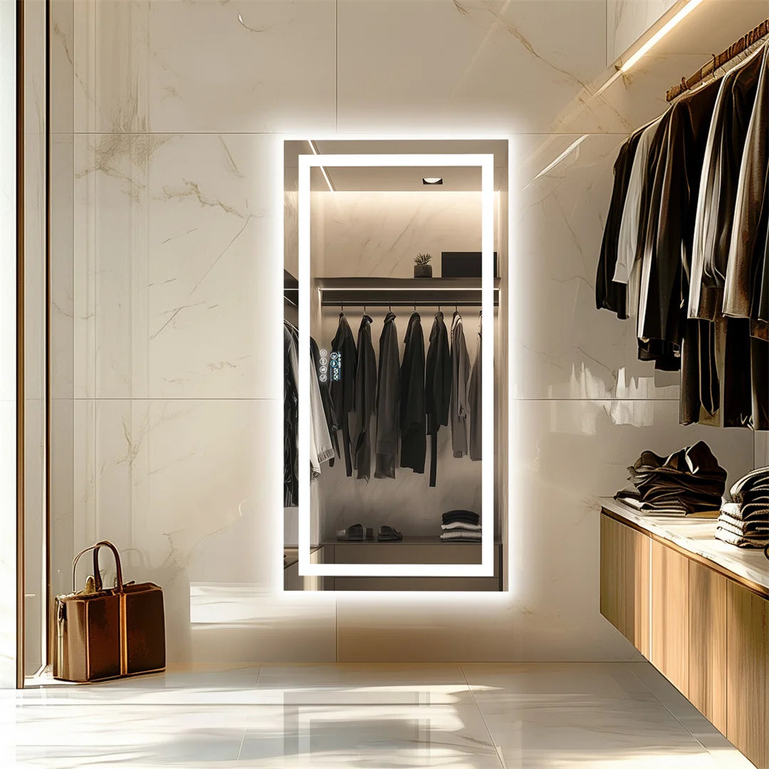 LUVODIC Illuminated Bluetooth Bathroom Mirror With Anti Fog LED And Speaker