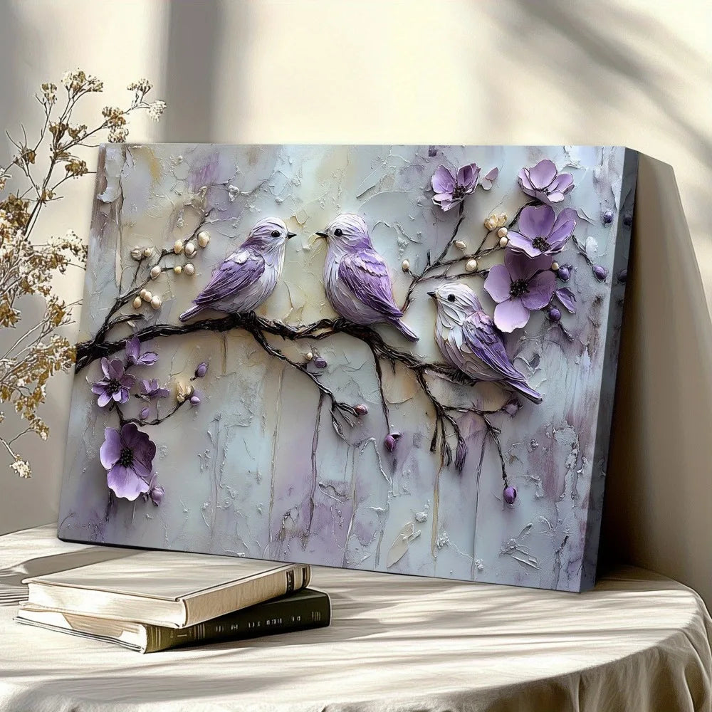 Hign-concerned Bird and Flower Painting Mural for Living Room