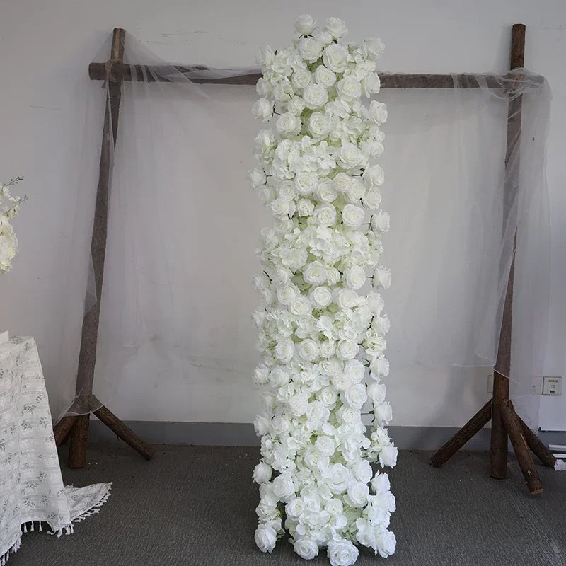 Artificial Rose Flower Runner For Tables Wedding Arch Backdrop Decor