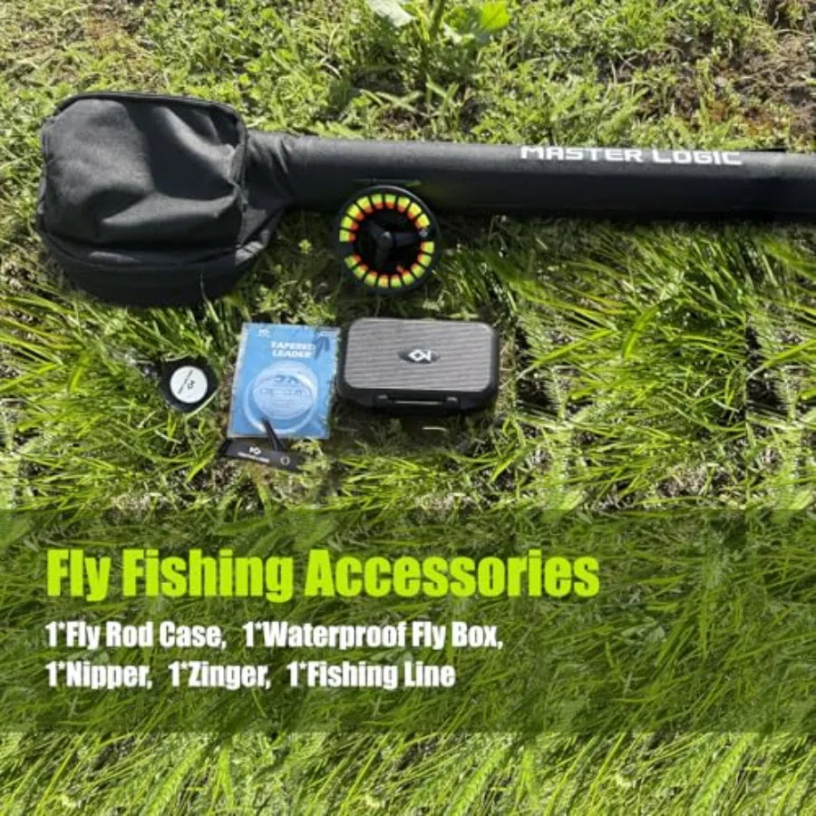 Fly Fishing Rod And Reel Combo Graphite Rod Cork Handle