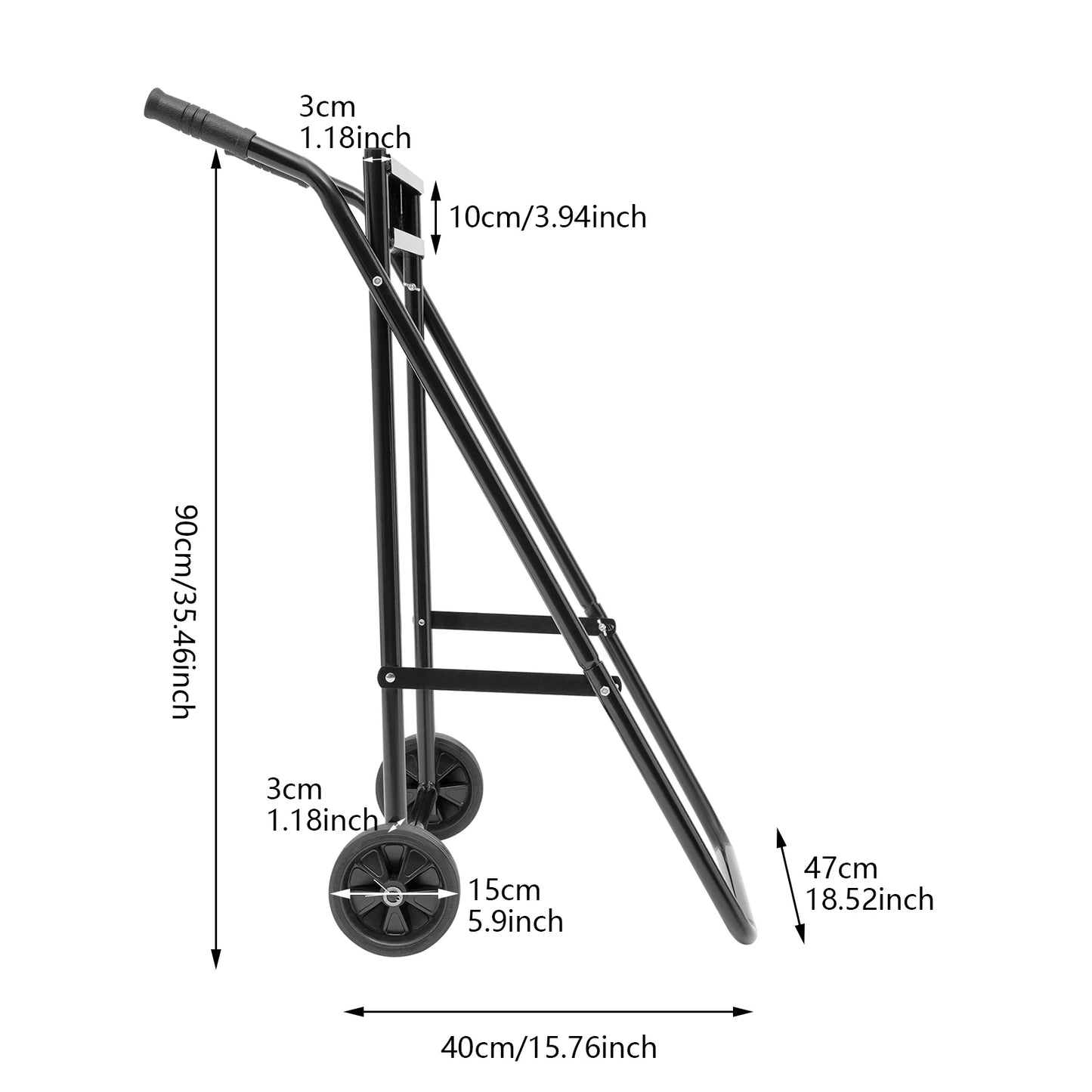 Vintoro Folding Steel Outboard Motor Cart Marine Stand Heavy Duty