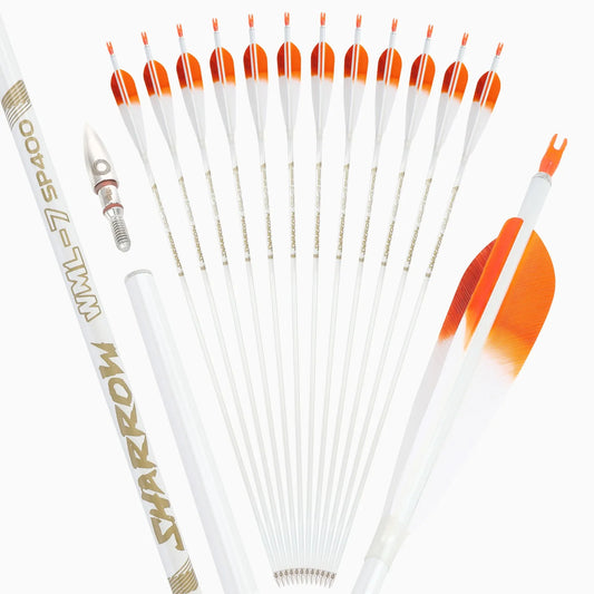 AMEYXGS Pure Carbon Arrows 500 Spine Target Shooting Archery