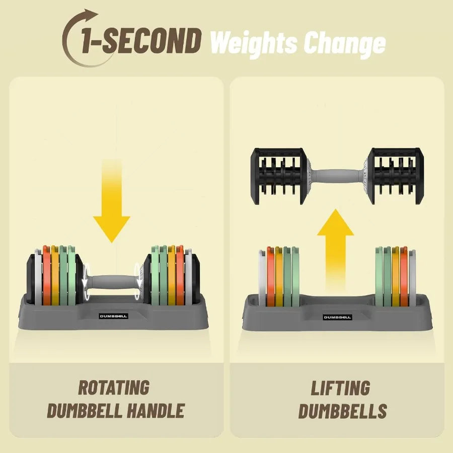 Adjustable Dumbbell Set For Home Gym Workouts For Everyone