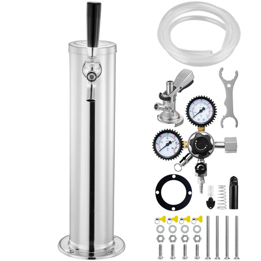 Kegerator Tower Kit Single Tap Beer Conversion Stainless Steel