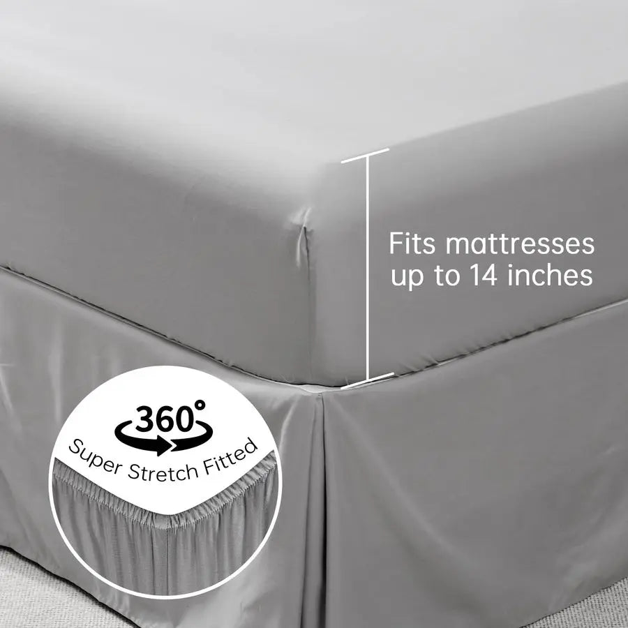 Pintuck Comforter Duvet Cover Set With Pillowcases