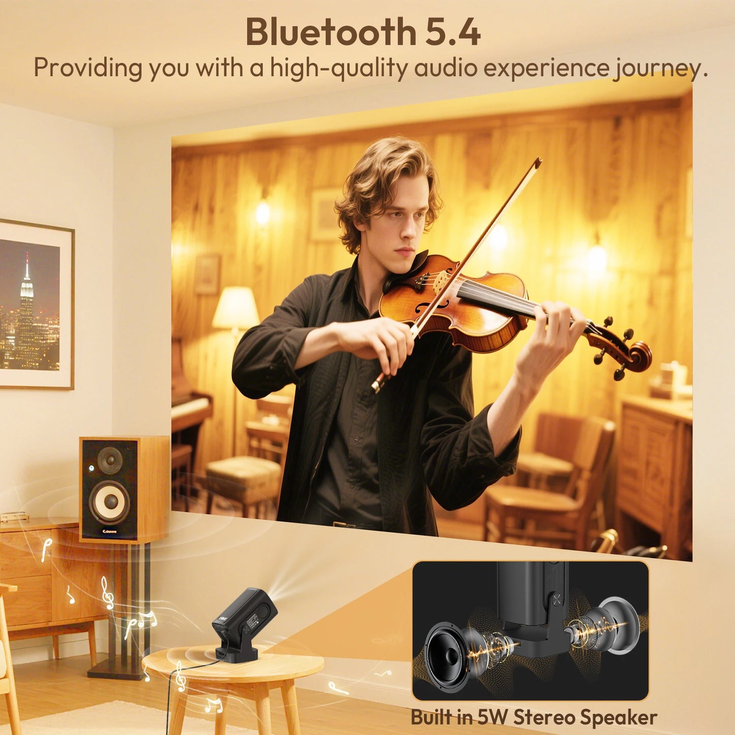 XGODY 4K Projector With Bluetooth WiFi Android Home Theater