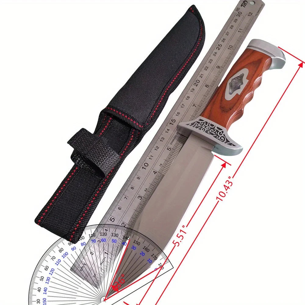 Doom Blade Fixed Blade Knife Stainless Steel Survival Camping Hunting Sheath