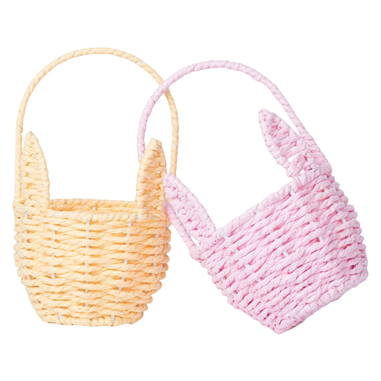 Shunmaii Easter Paper Rope Storage Bin Flower Basket Organizer