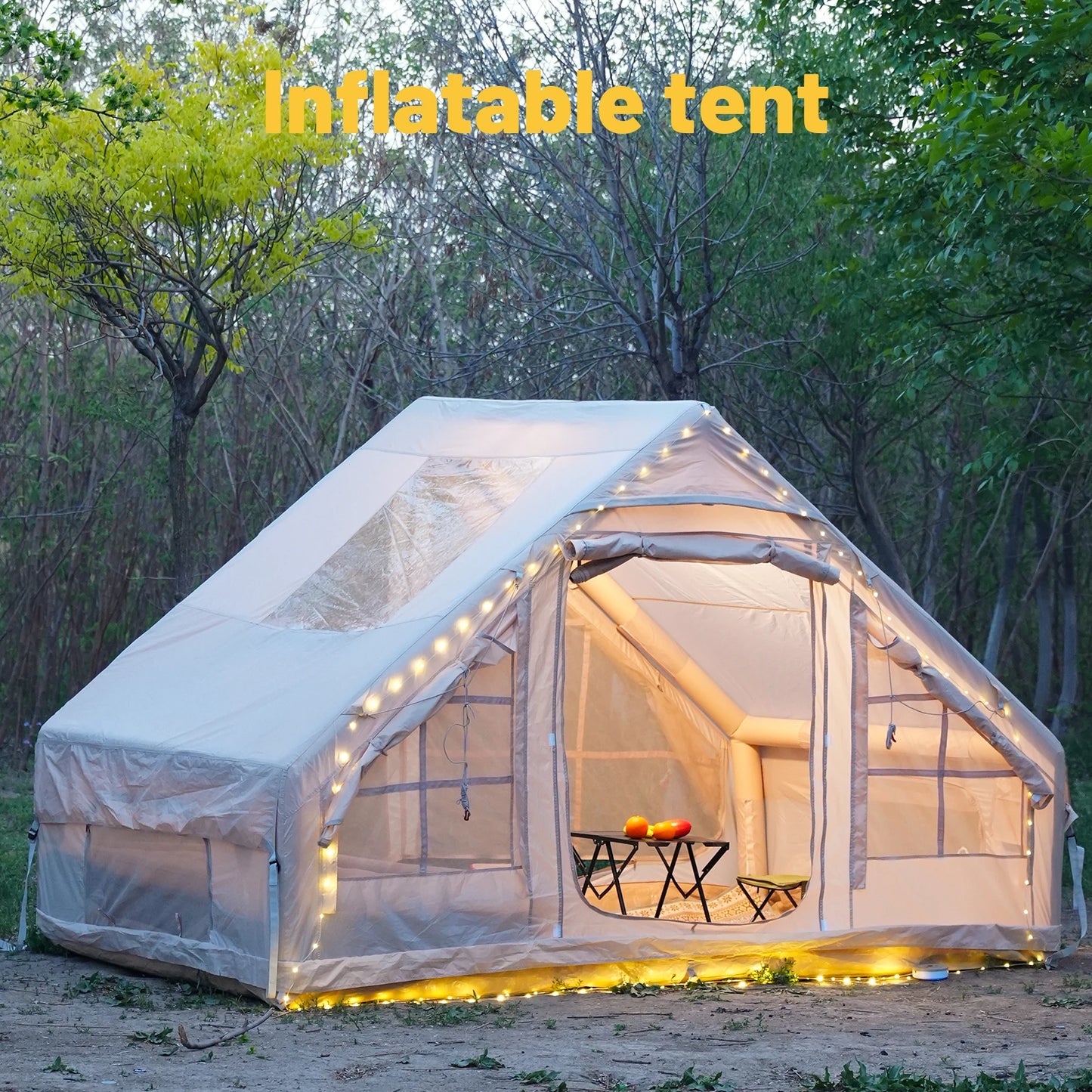 Pakicetus Inflatable Camping Tent Quick Setup Waterproof Windproof