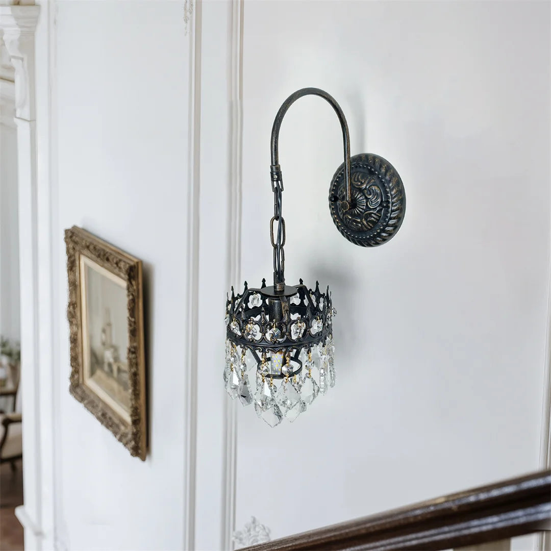 Vrygle Luxury Crystal Wall Lamp Hardwired Sconce