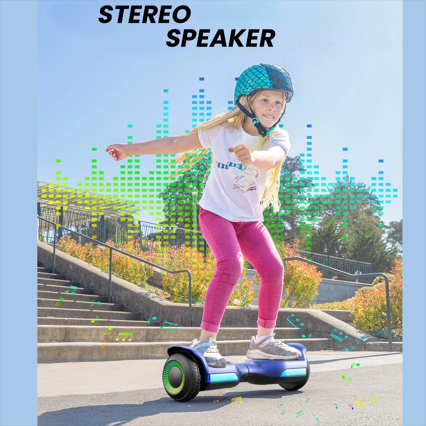 GYROORCE All Terrain Self Balancing Hoverboard With LED Lights Bluetooth