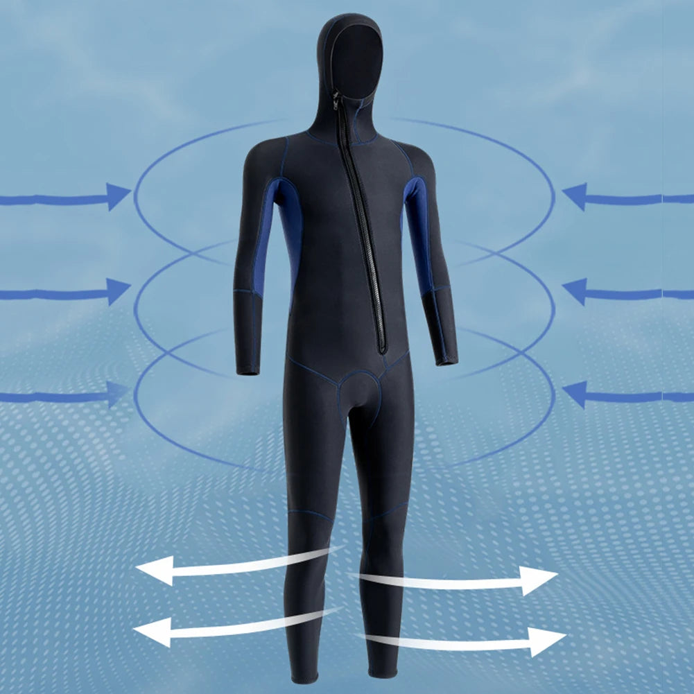 APWIKOGER Neoprene Hooded Wetsuit for Diving and Water Sports