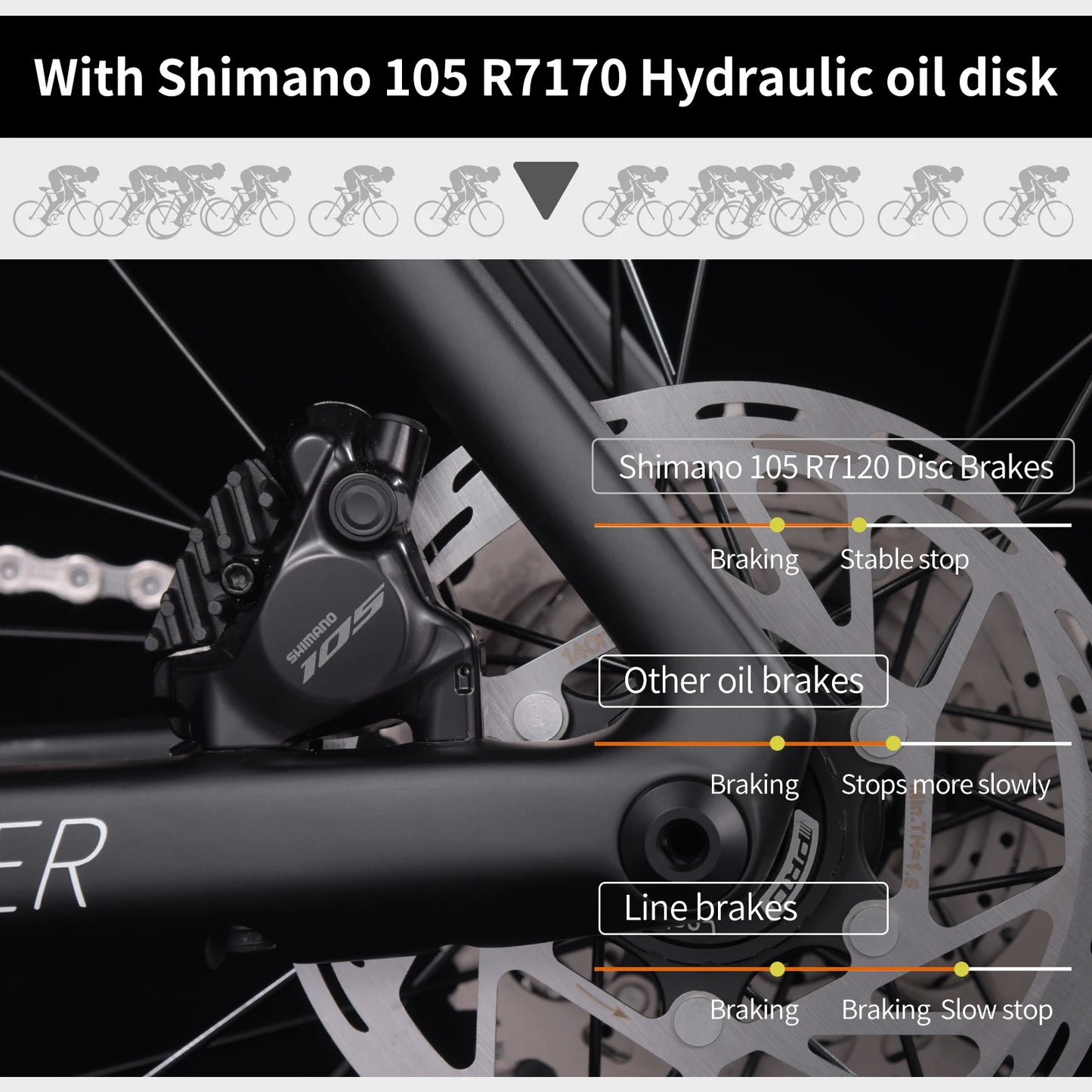 Fork Full Carbon Road Bicycle With Shimano R7120 24 Speed